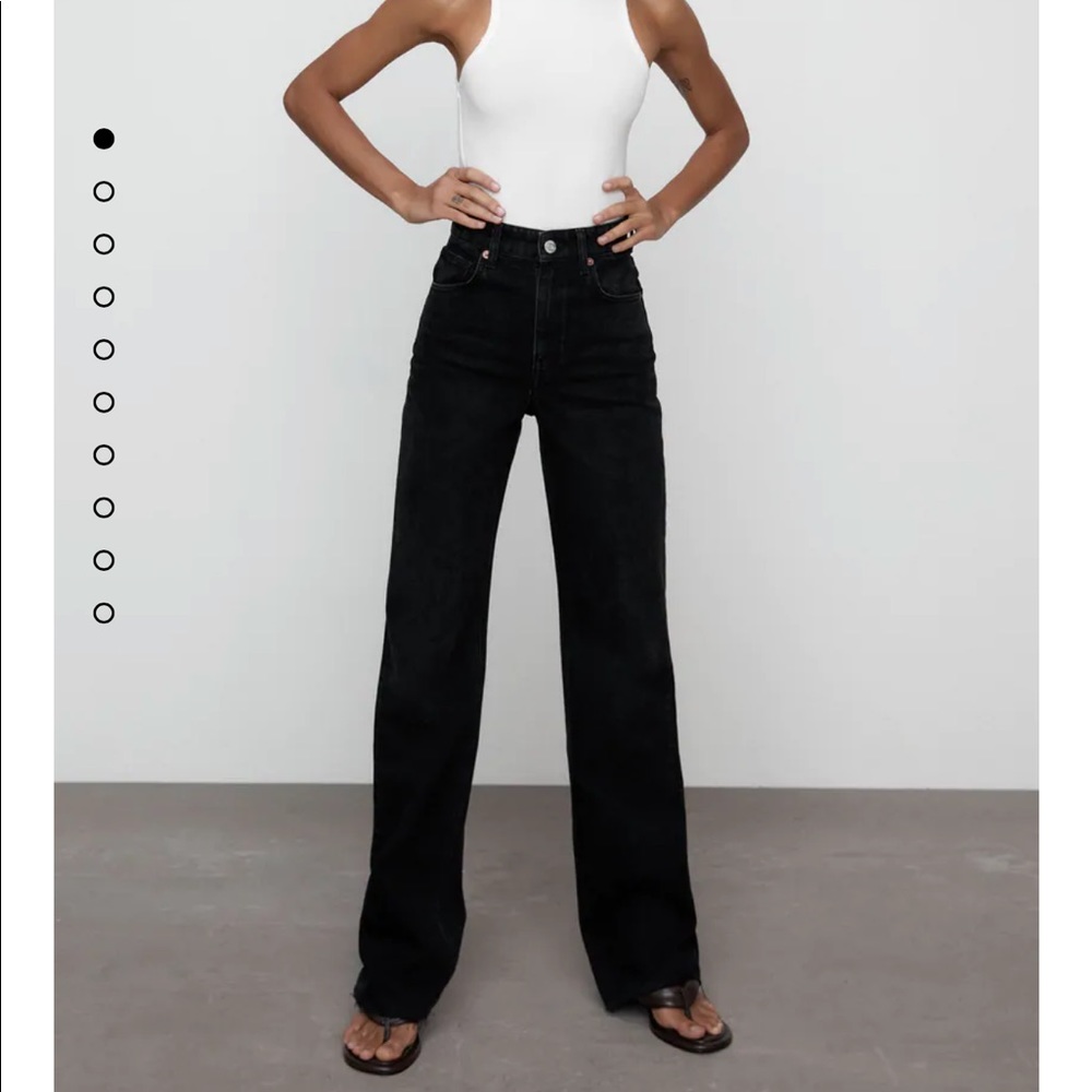 Zara 90’s full length high waisted jeans.